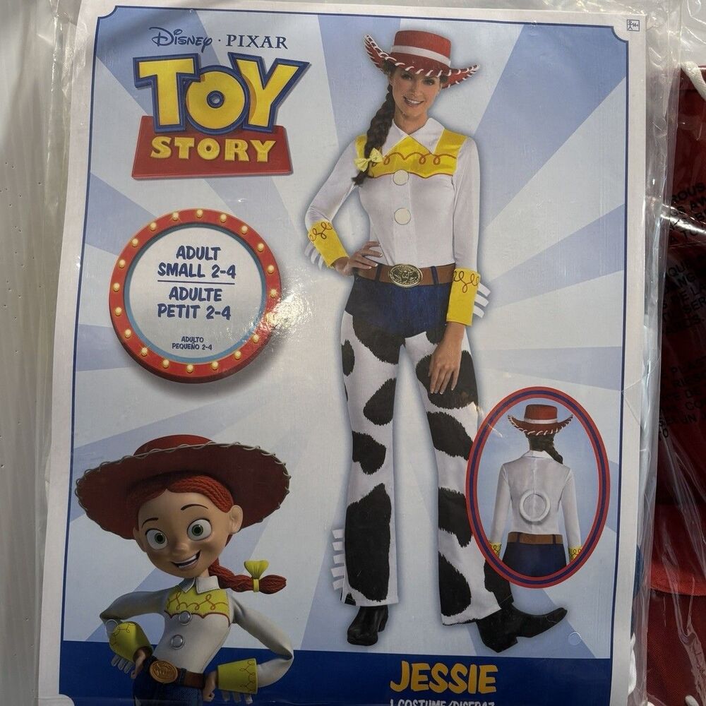 Toy Story Jessie Halloween Costume Womens Adult Size 2-4 Small New with Hat
